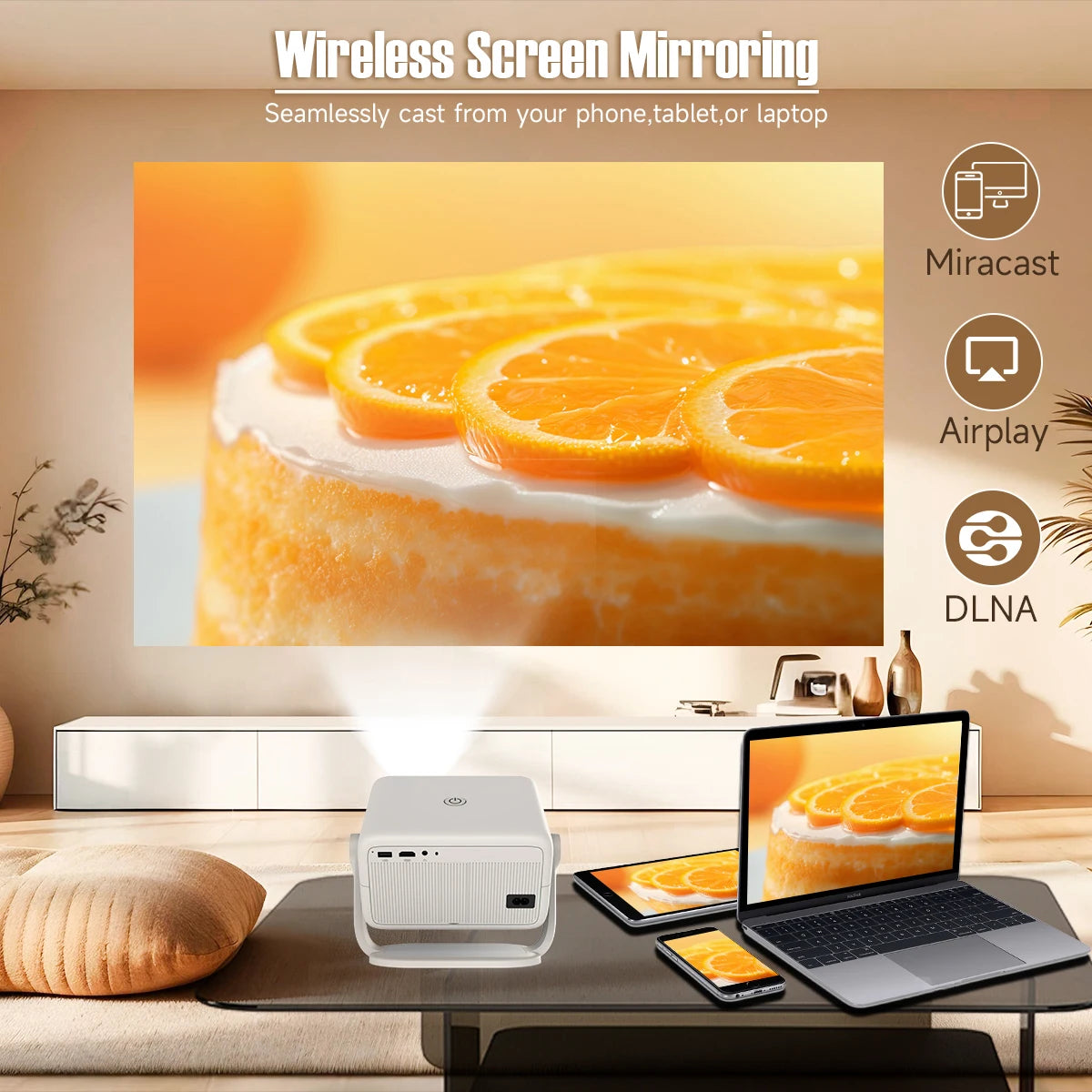 MAGCUBIC L018 Portable Bluetooth Home Cinema Projector