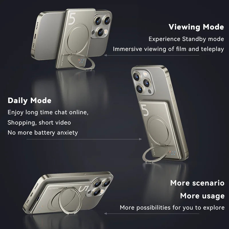 KUULAA 20W 5000mAh Magnetic Portable Charger and Power Bank