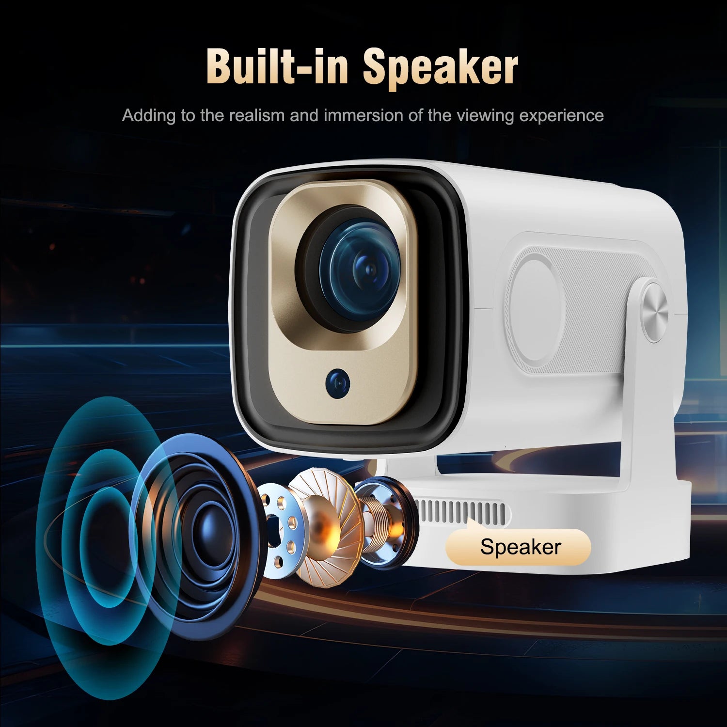 MAGCUBIC HY310 Portable Home Cinema Projector with Google Assistant
