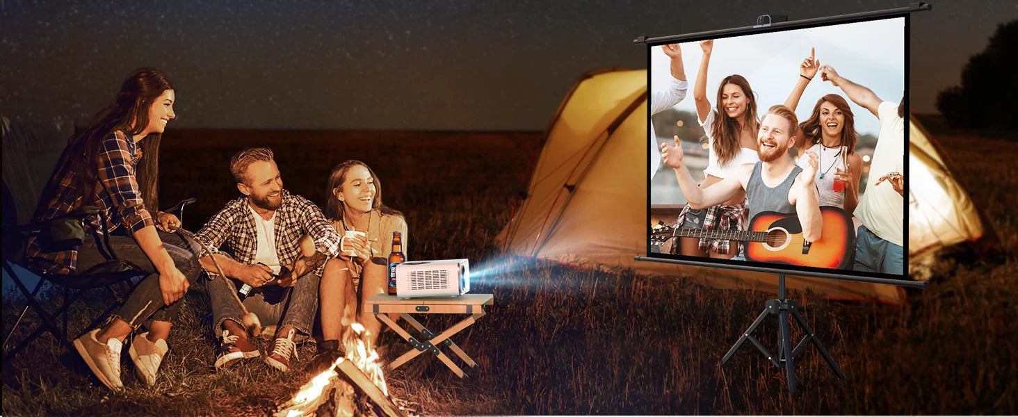 WiMius 28000 Lumens 4k Portable Bluetooth Home Cinema Projector