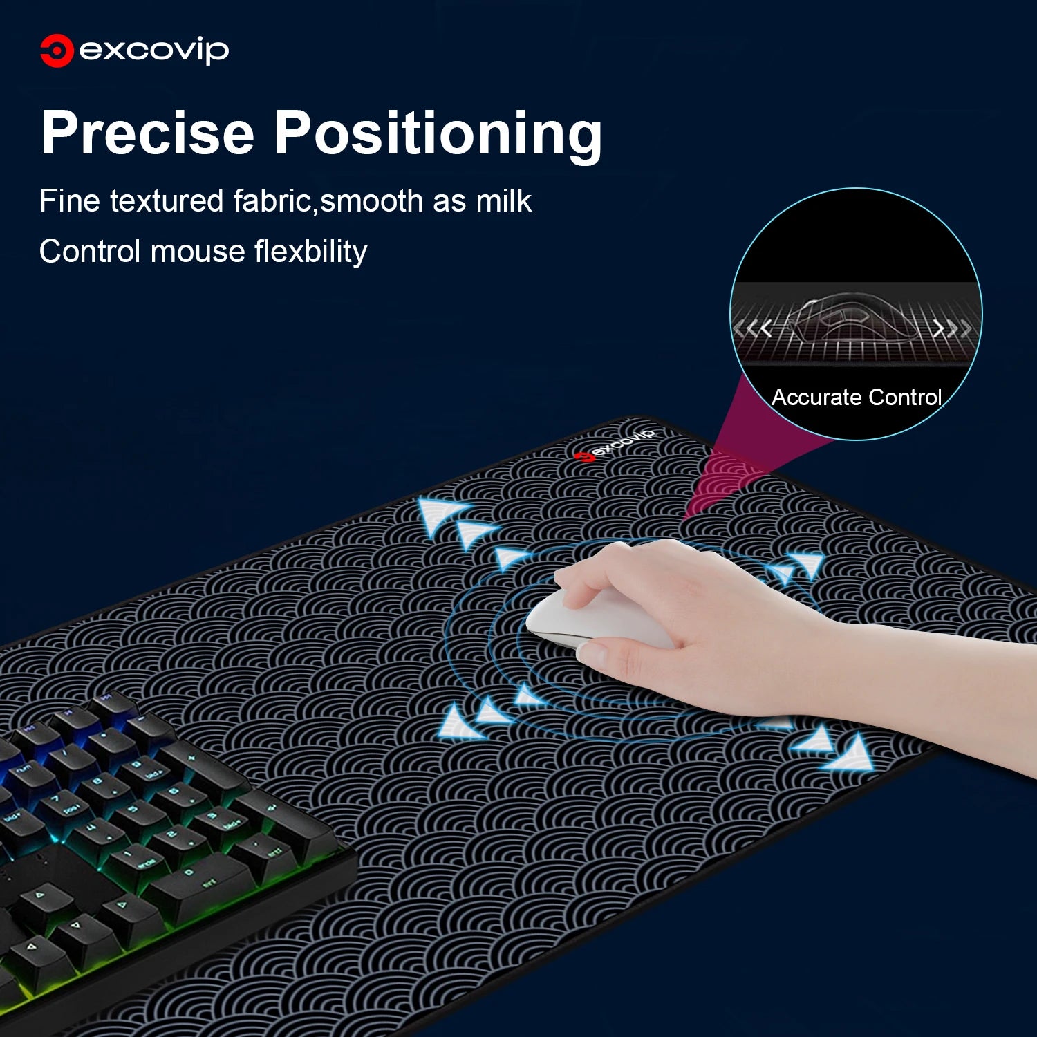 EXCO Non-Slip Cloud Design Desk Mat & Gaming Pad
