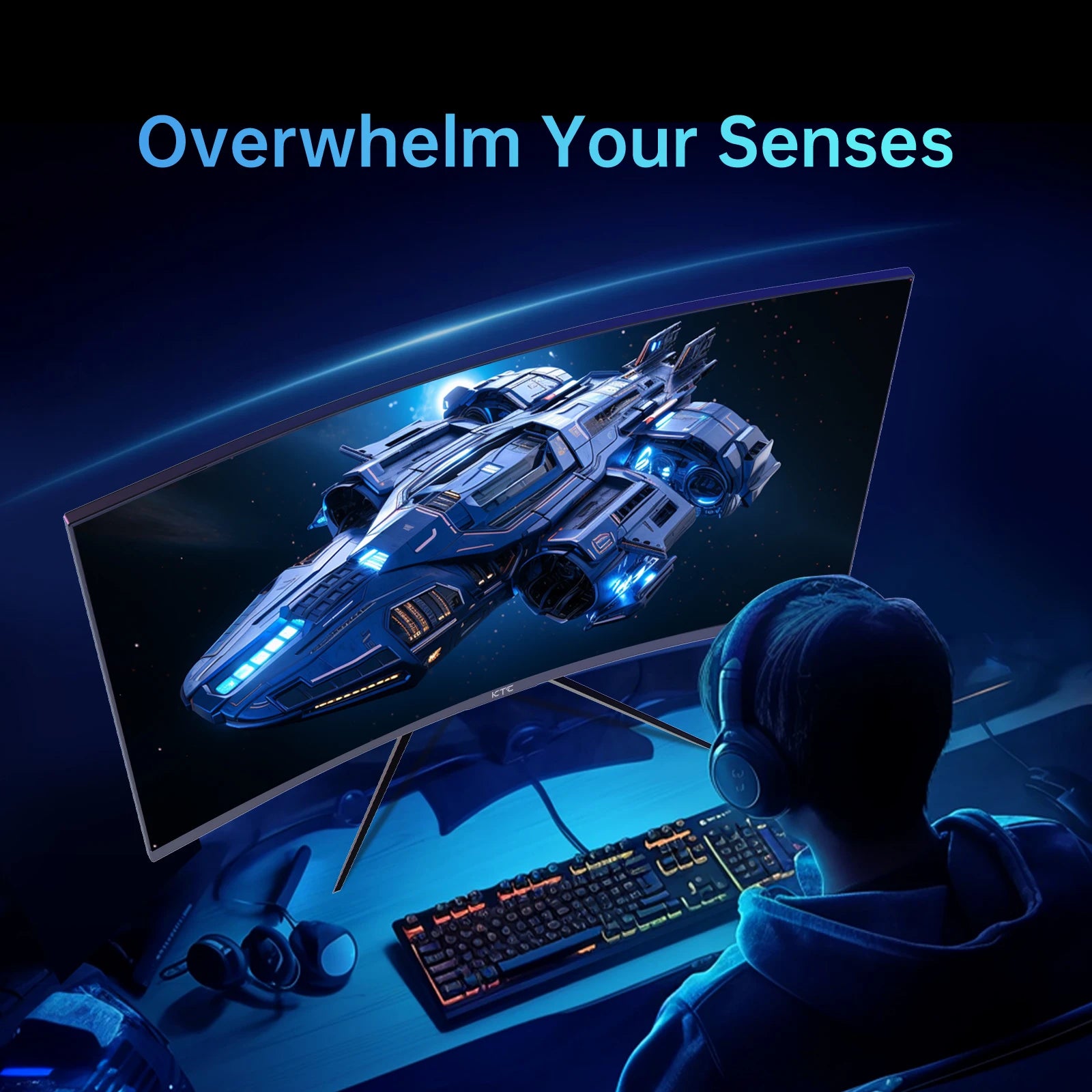 KTC 32" 240Hz FHD Curved Gaming Monitor - Black