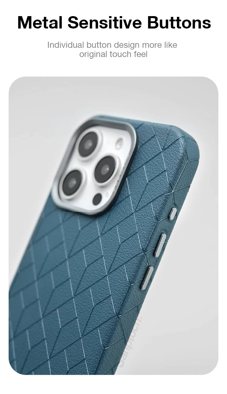 Patterned Leather MagSafe Case for Apple iPhone