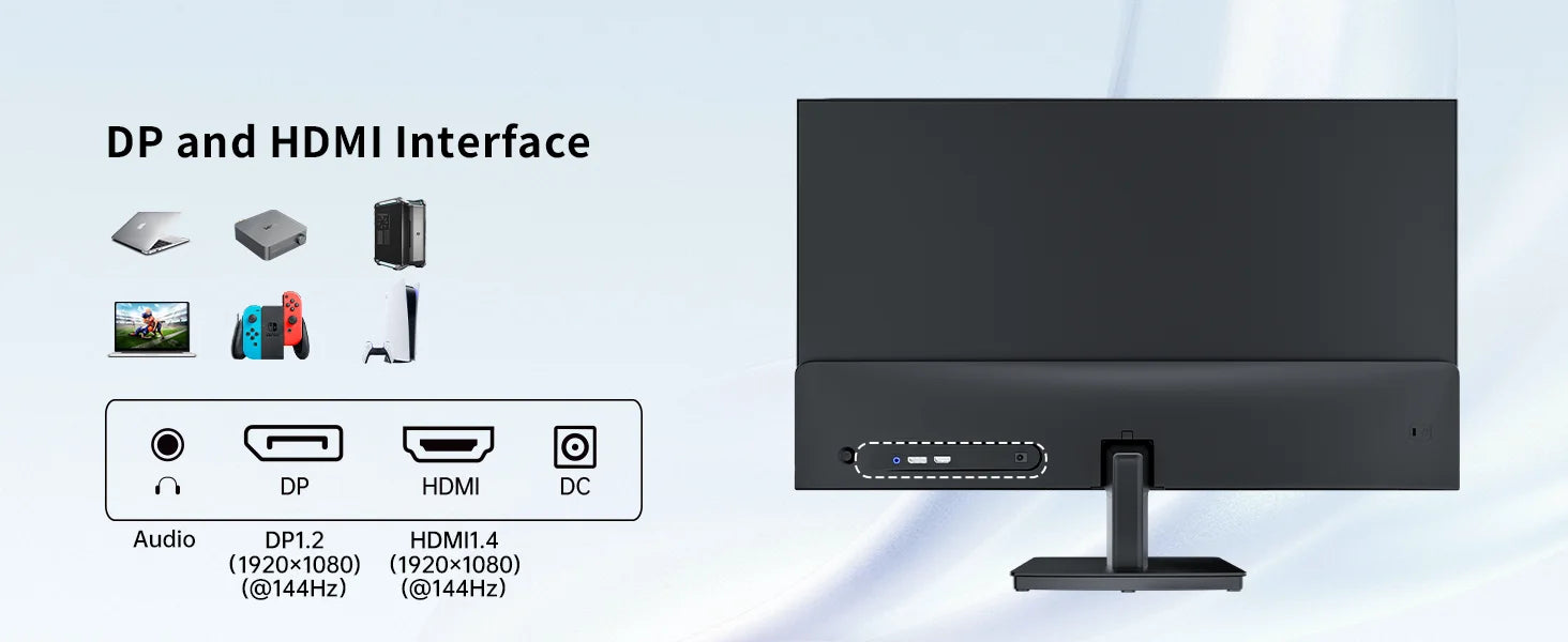 KTC 23.8" 120Hz FHD Gaming Monitor - Black