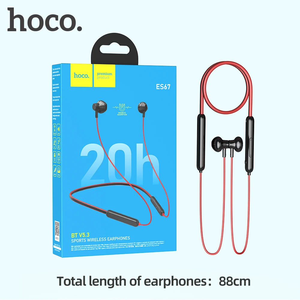 HOCO ES67 Neckband Bluetooth Wireless Earphones