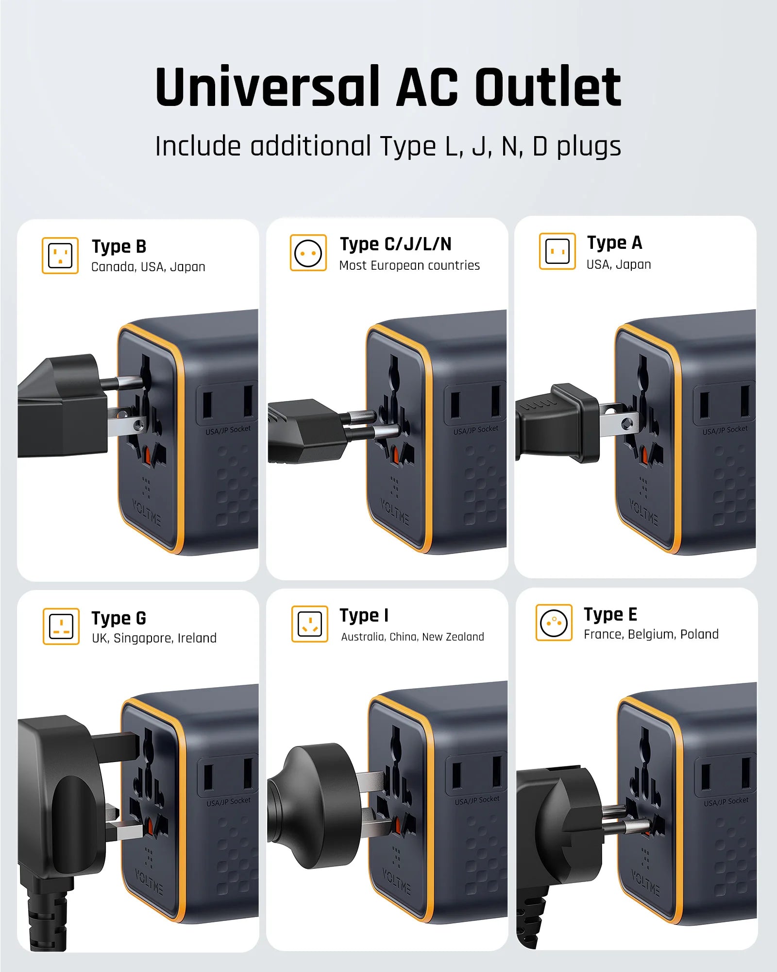 VOLTME Vito Go EzTravel 5in1 Universal Travel Adapter