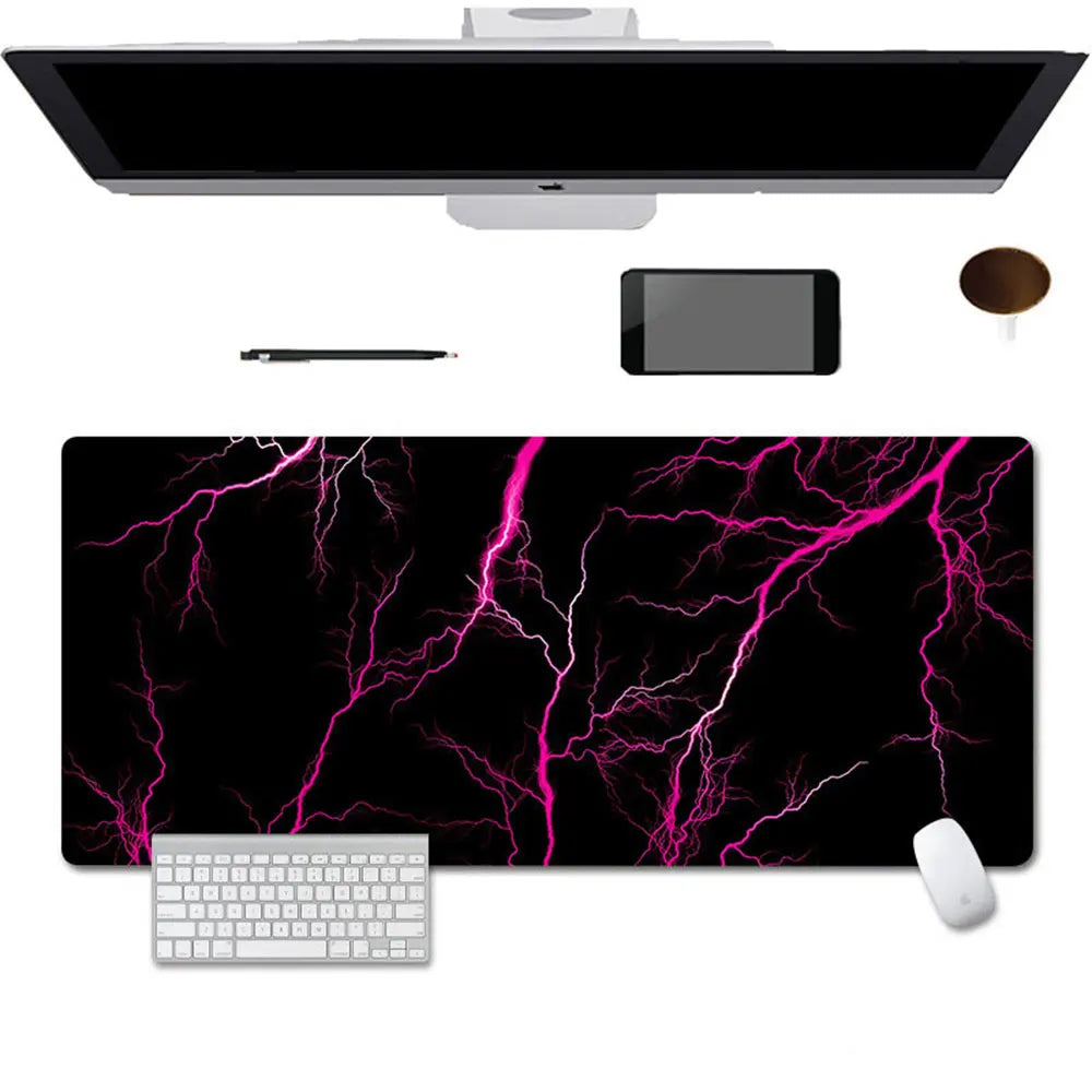 YSAGi Non-Slip Lightning Desk Mat & Mouse Pad