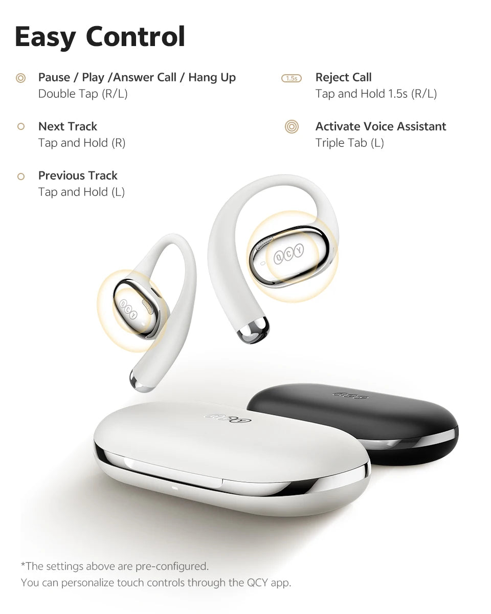QCY Crossky R70 Open Ear Wireless Bluetooth Earbuds