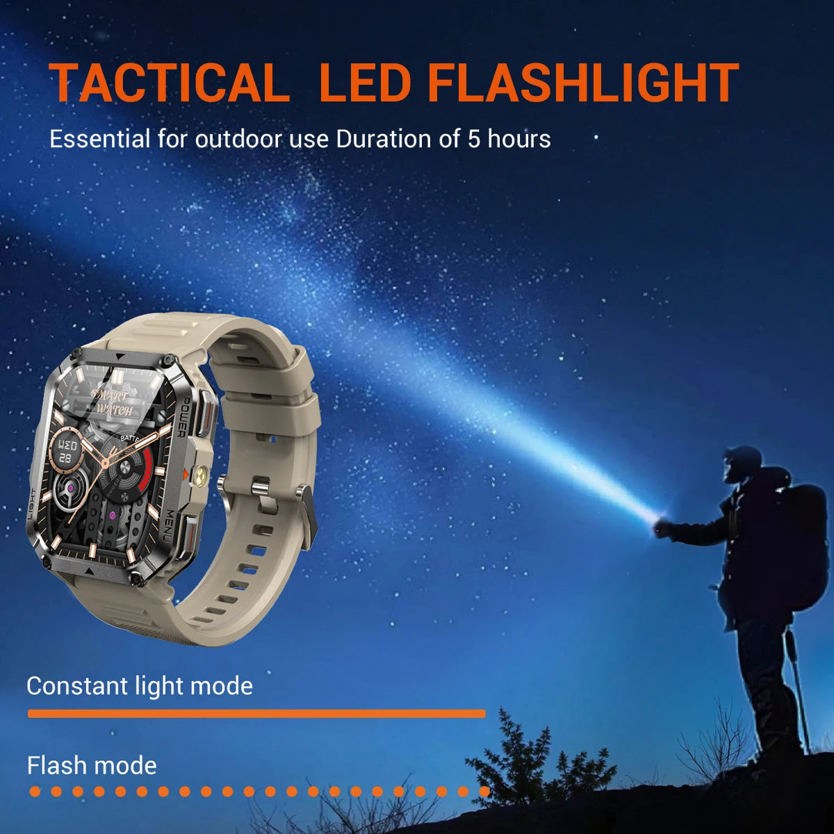 BLACKVIEW W70 2.01" Tactical Smart Watch