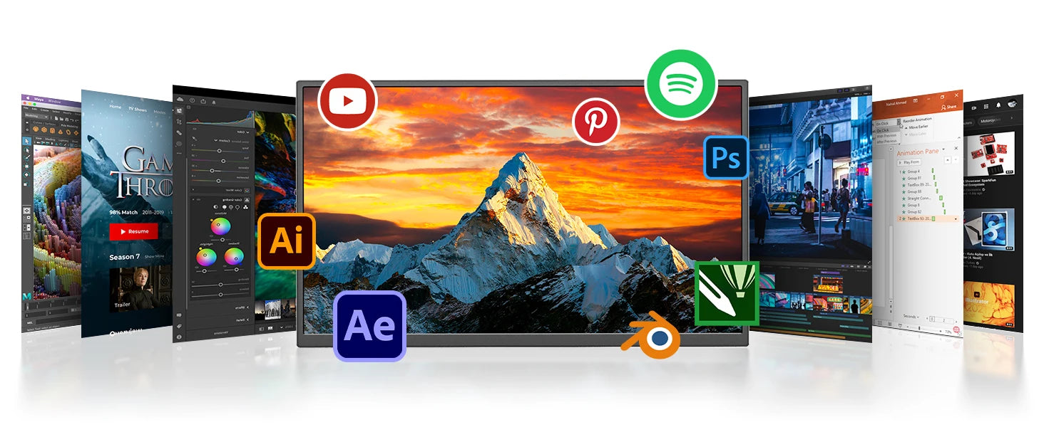 DOPESPLAY Full HD 15.6" Portable Monitor and Laptop Screen Extender