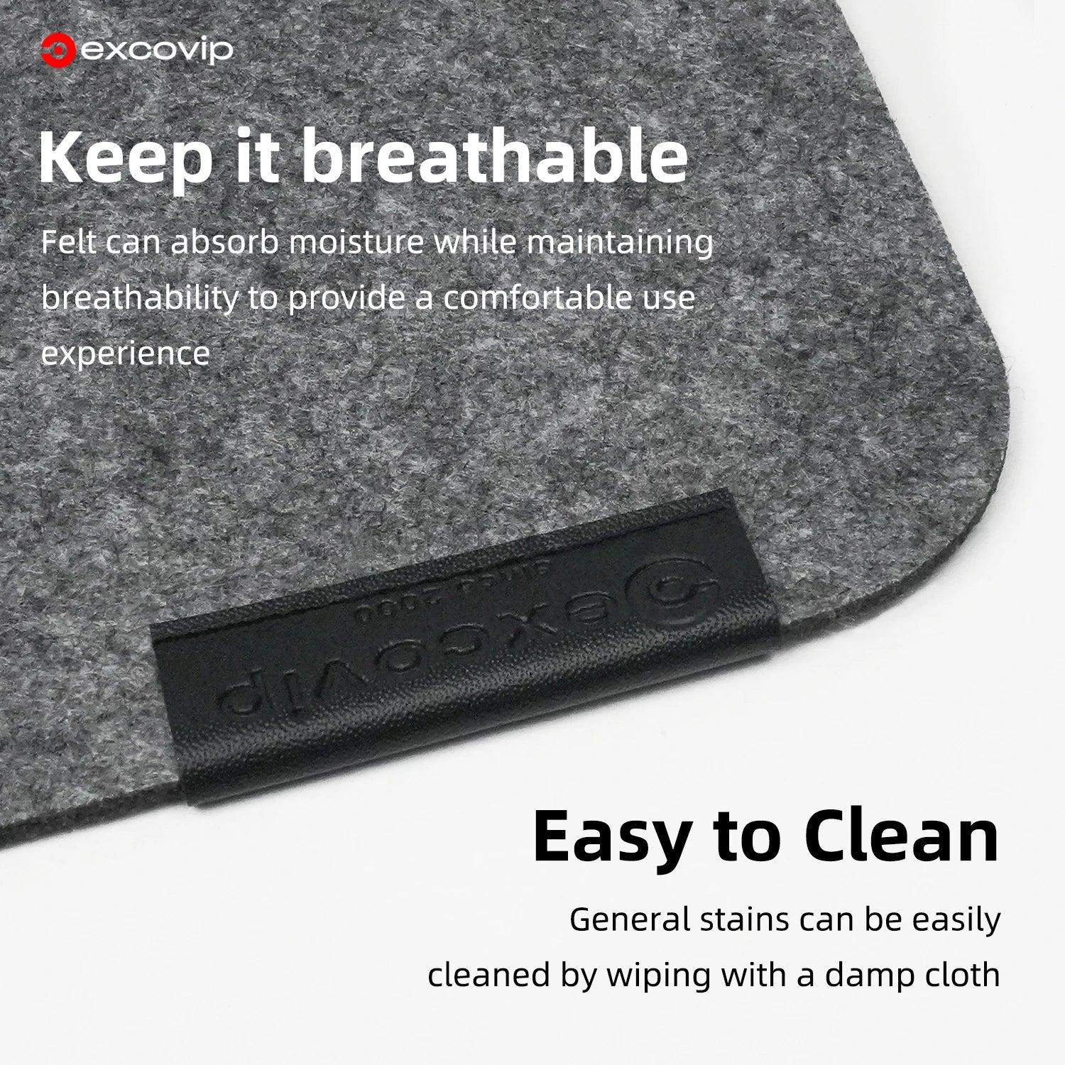 EXCO Large Non-Slip Felt Desk Mat & Gaming Pad