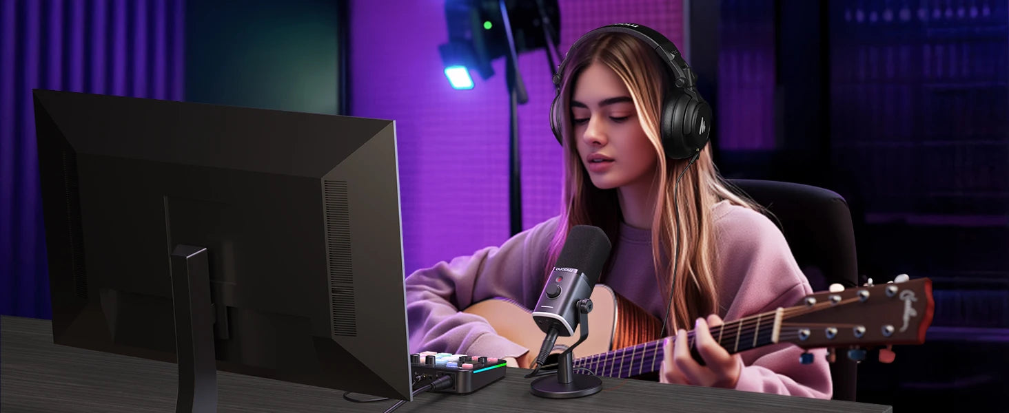 MAONO PD100X Dynamic Streaming Microphone & Stand