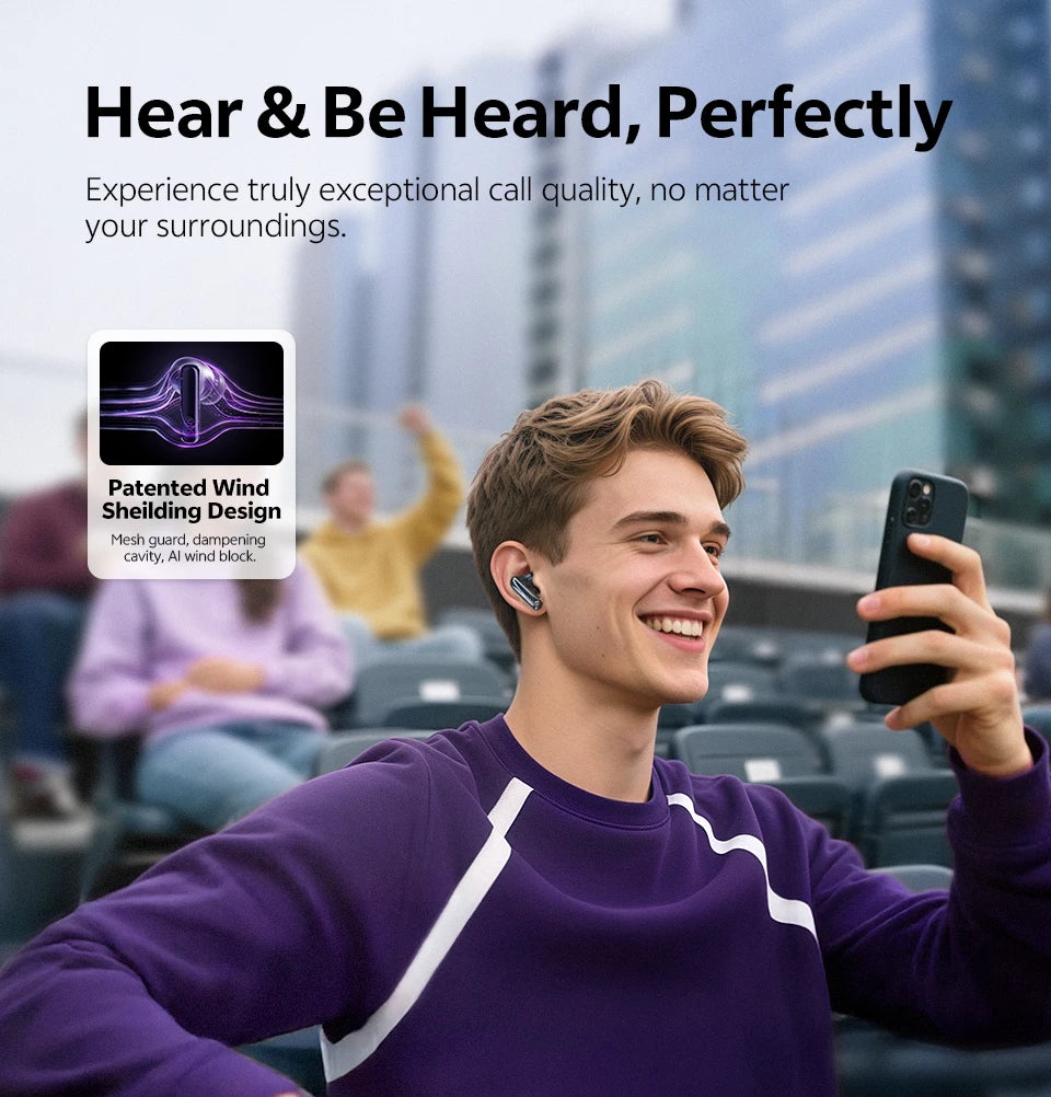 QCY MeloBuds N70 Adaptive Noise Cancelling Bluetooth Wireless Earphones
