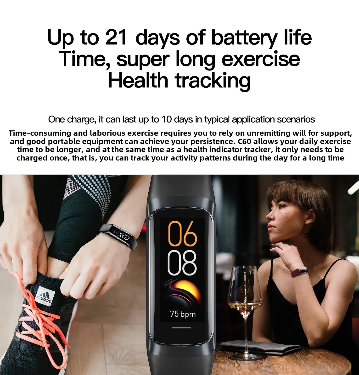 EFFEOKKI C60 Smart Fitness Tracker