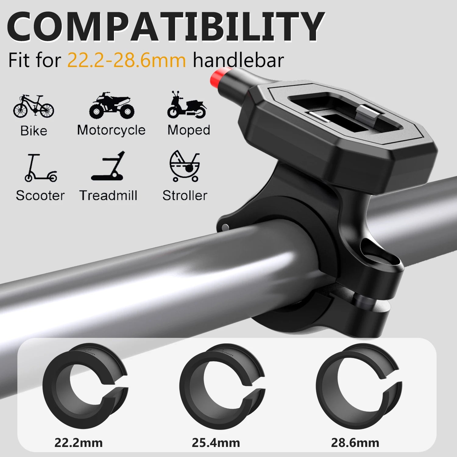 UNTOOM Universal Waterproof Quick Lock Bike Phone Holder