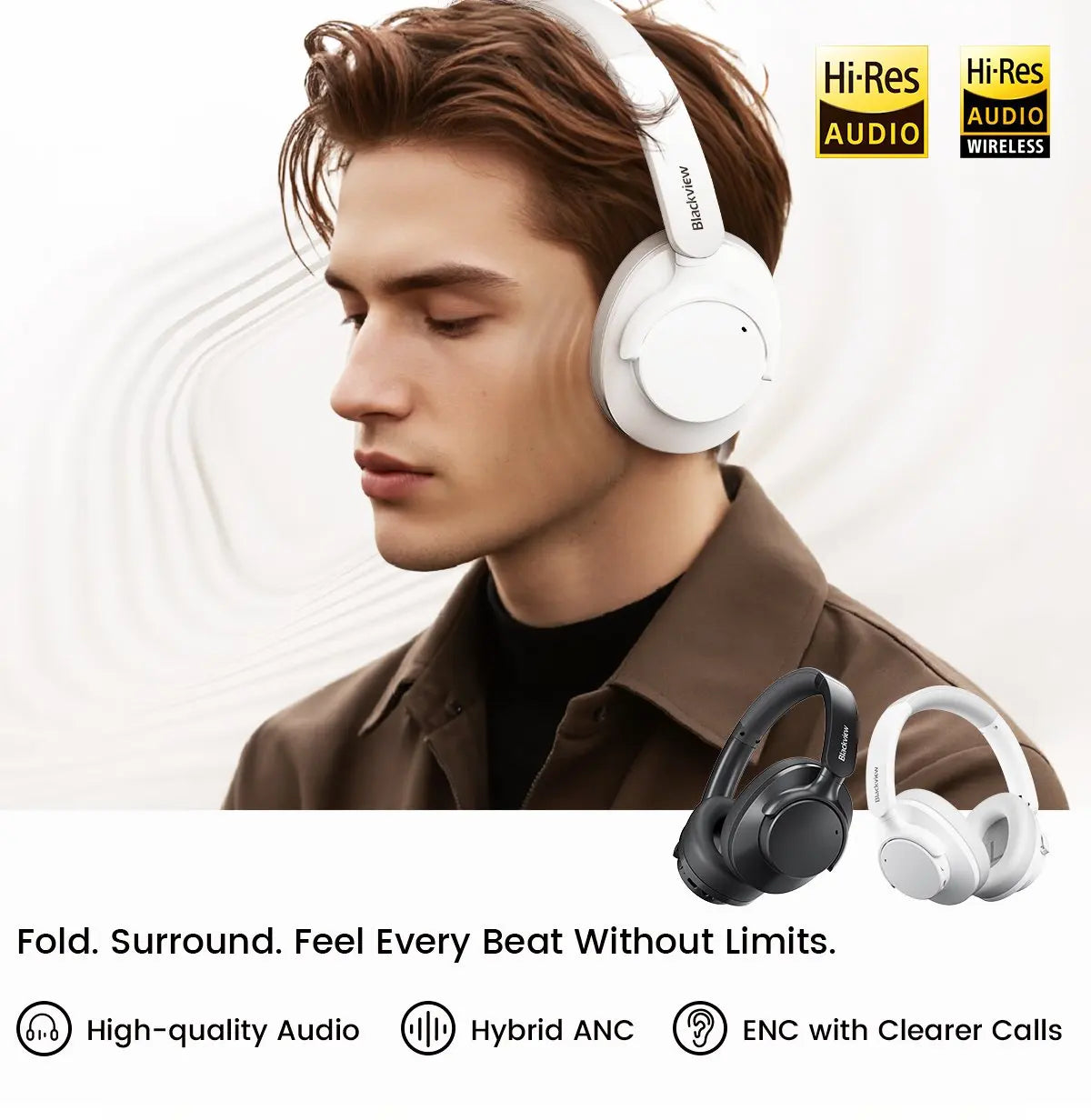 BLACKVIEW FitBuds H1 Hybrid ANC Bluetooth Wireless Headphones