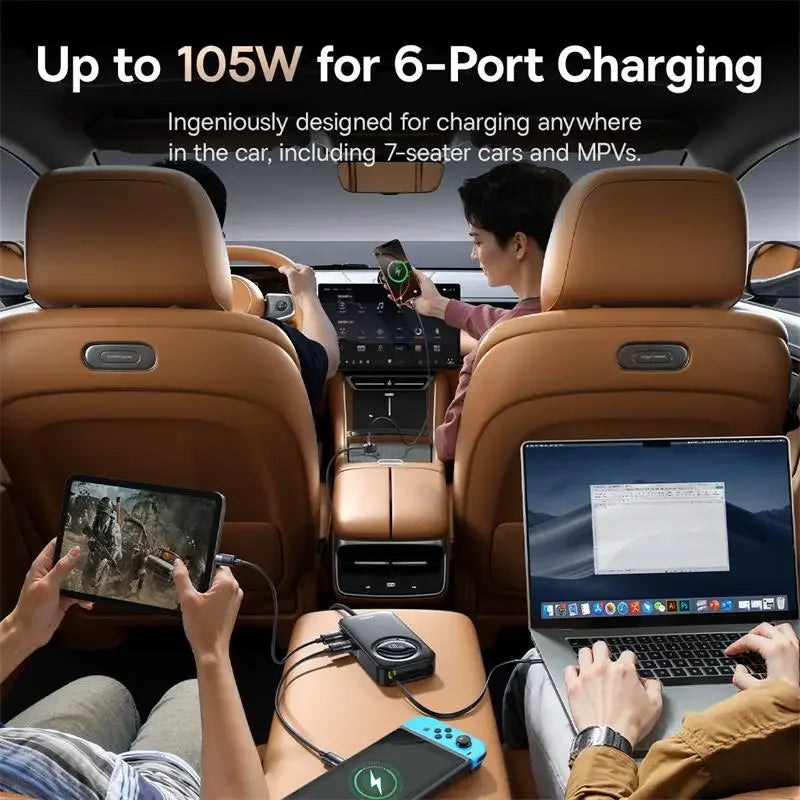 BASEUS PrimeTrip VW1 In-Car Charger with Retractable Cable