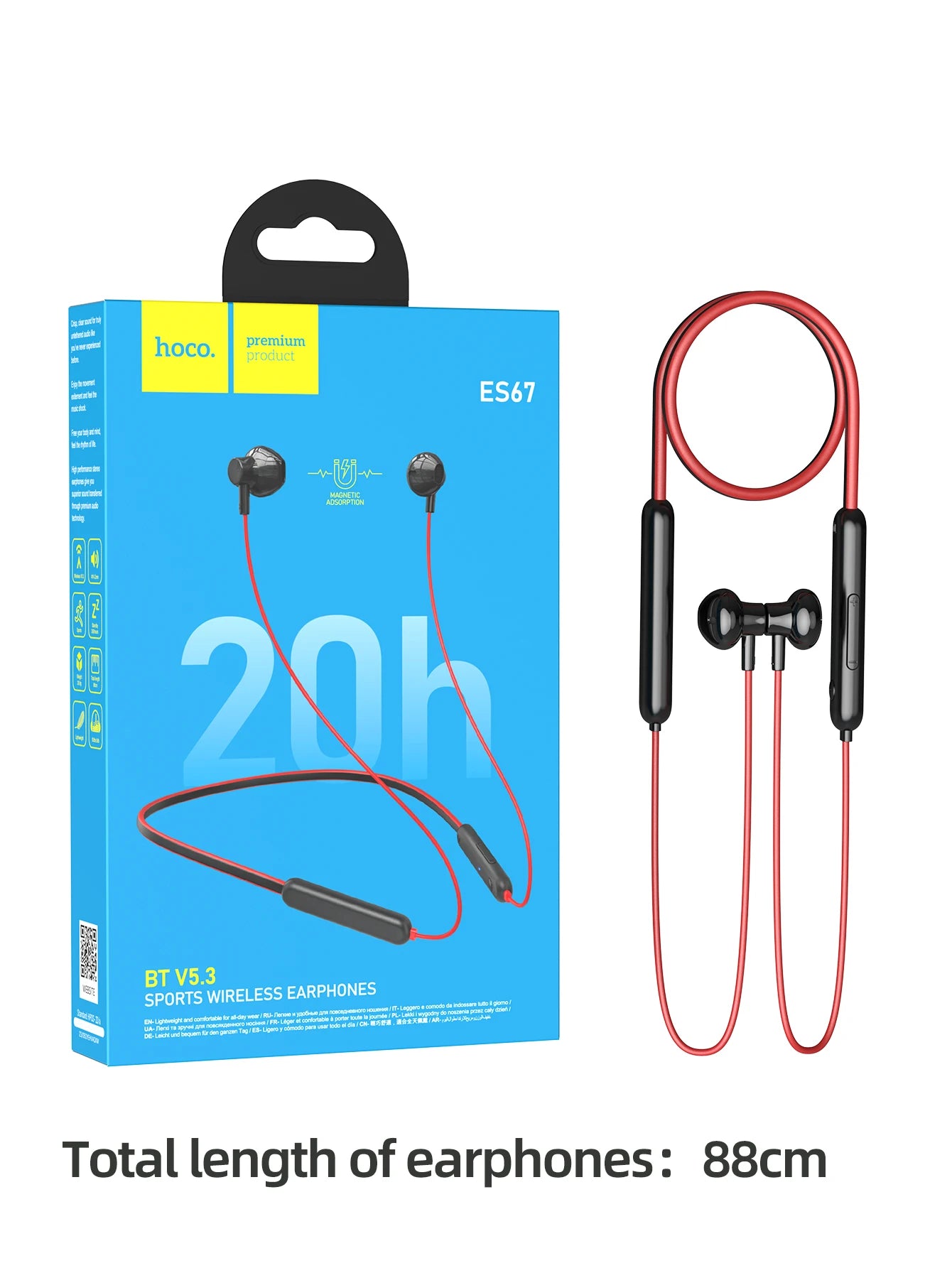 HOCO ES67 Neckband Bluetooth Wireless Earphones