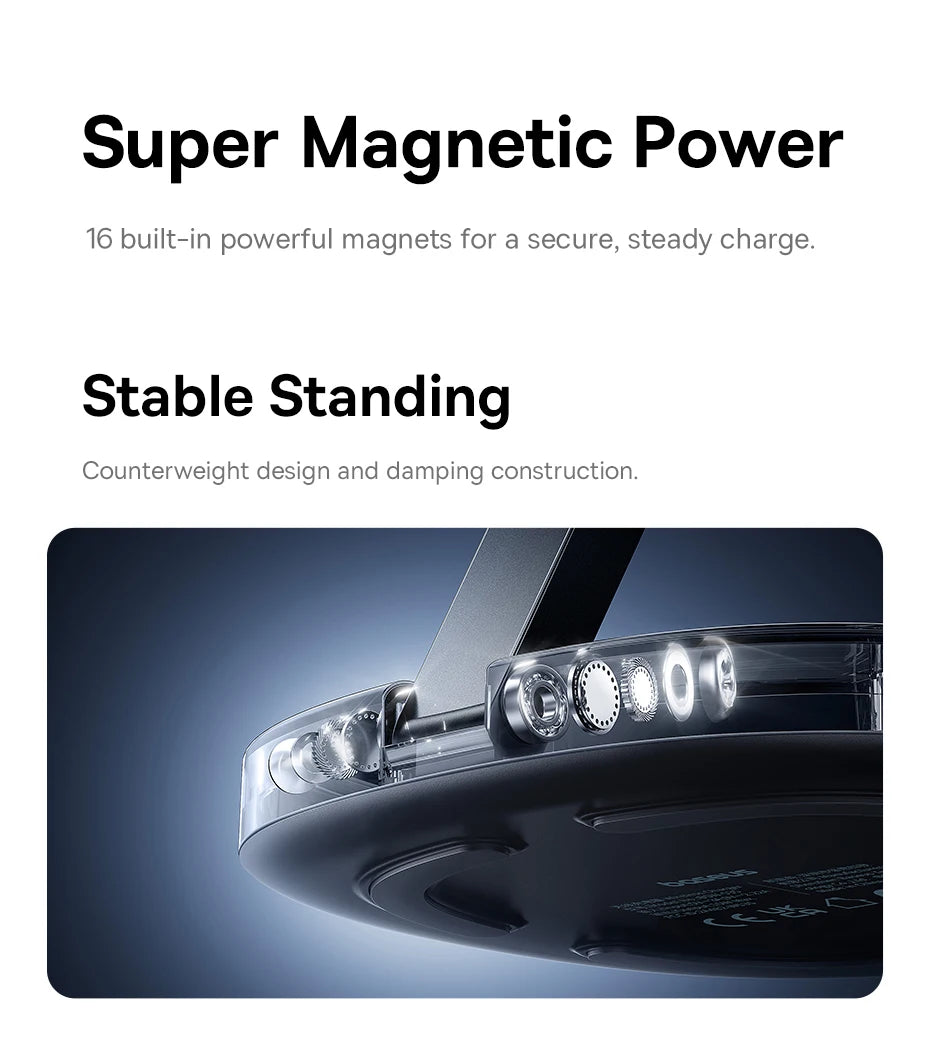 BASEUS Enerfill Qi2 Foldable Wireless Charger Stand