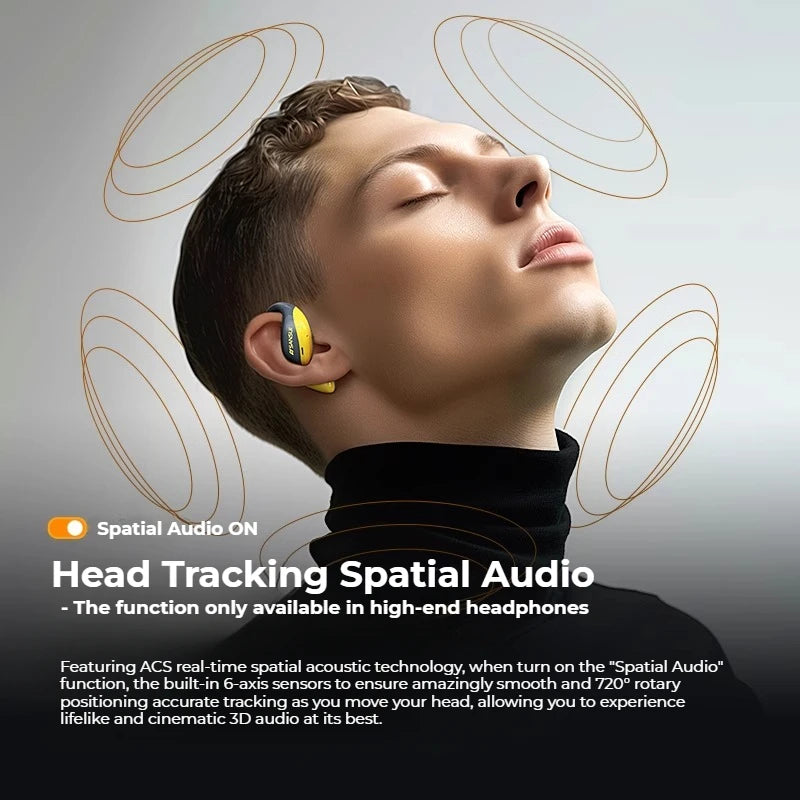 SANSUI T19 Bluetooth Wireless Open Ear Headphones with Spacial Audio