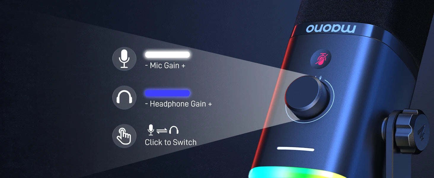 MAONO PD100X Dynamic Streaming Microphone & Stand