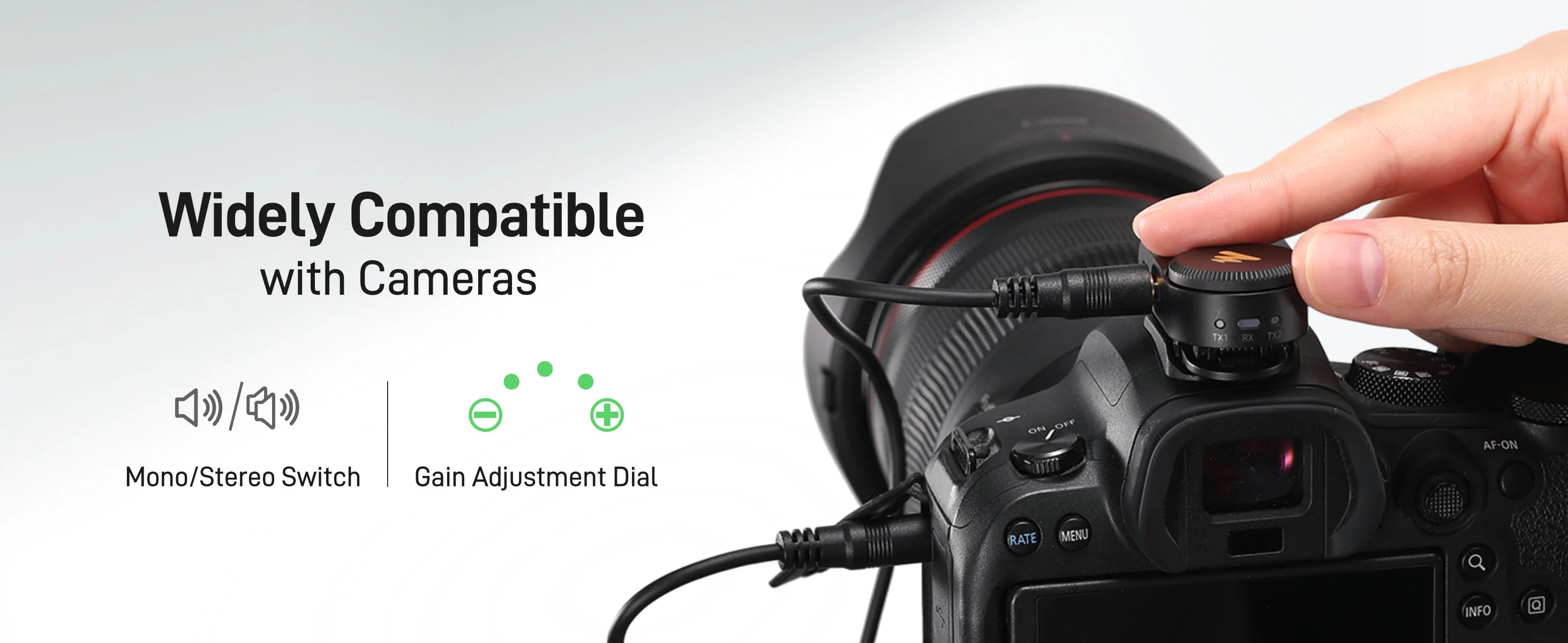 MAONO Wave T5 Mini Wireless Microphone with Voice Filters