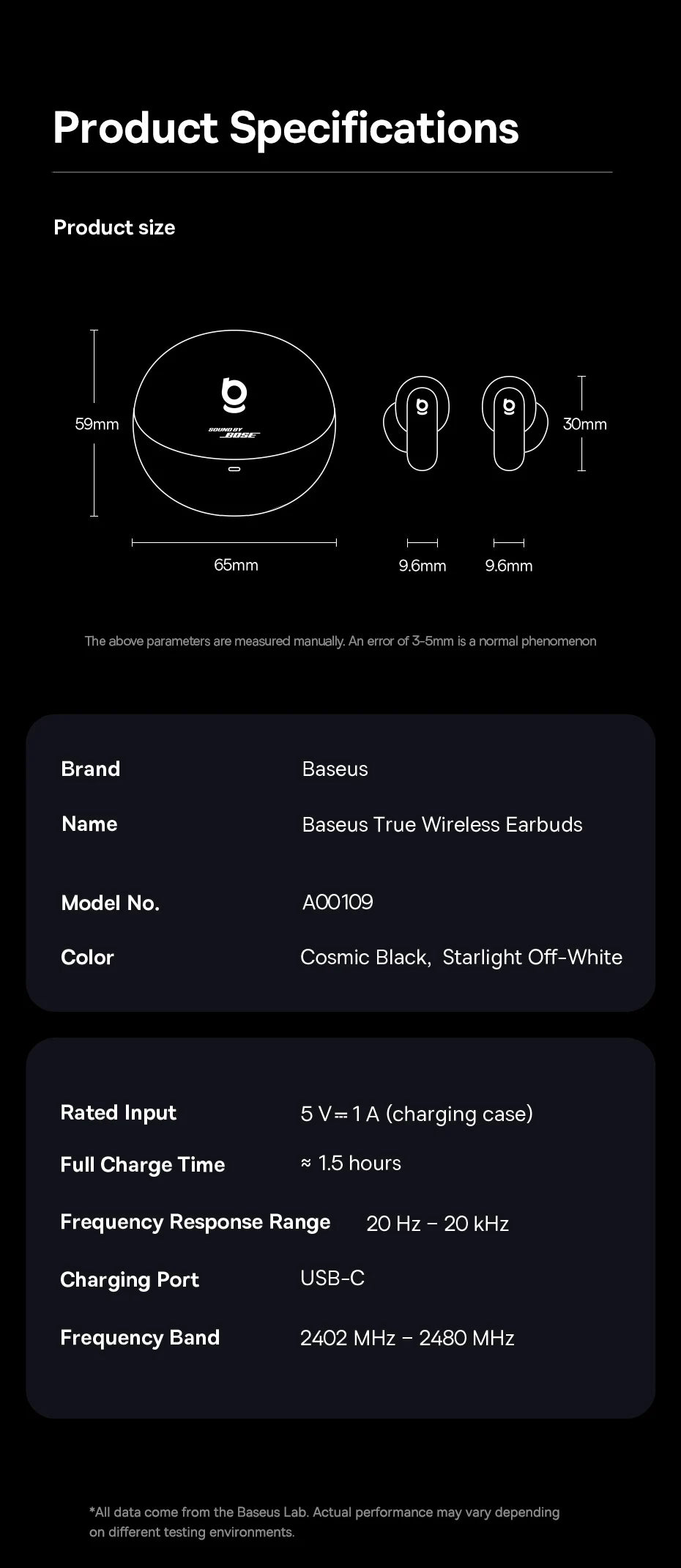 BASEUS Inspire XP1 Active Noise Cancelling Bluetooth Wireless Earbuds