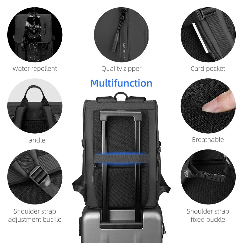 MARK RYDEN MR5748 Business Travel Backpack with USB Charging Port