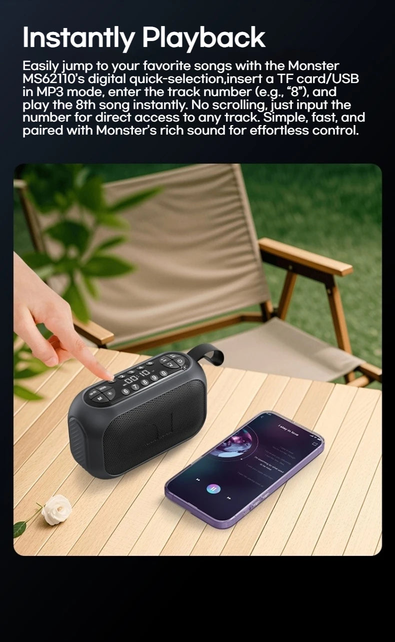 MONSTER M6 Portable Bluetooth Wireless Speaker