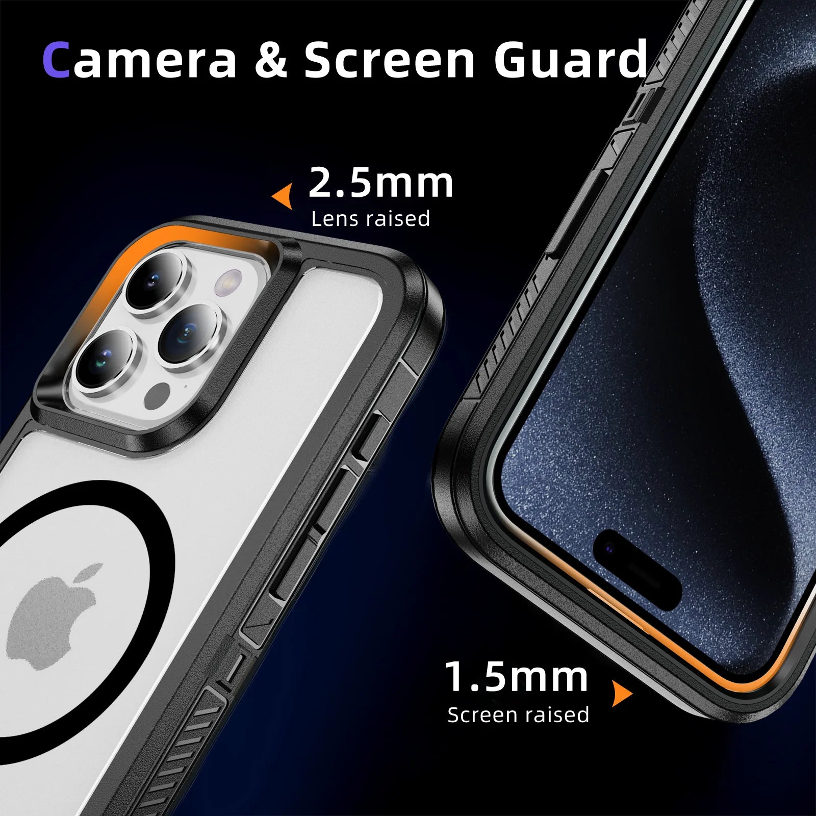 MagSafe Shockproof Double Layer Matte Case for iPhone