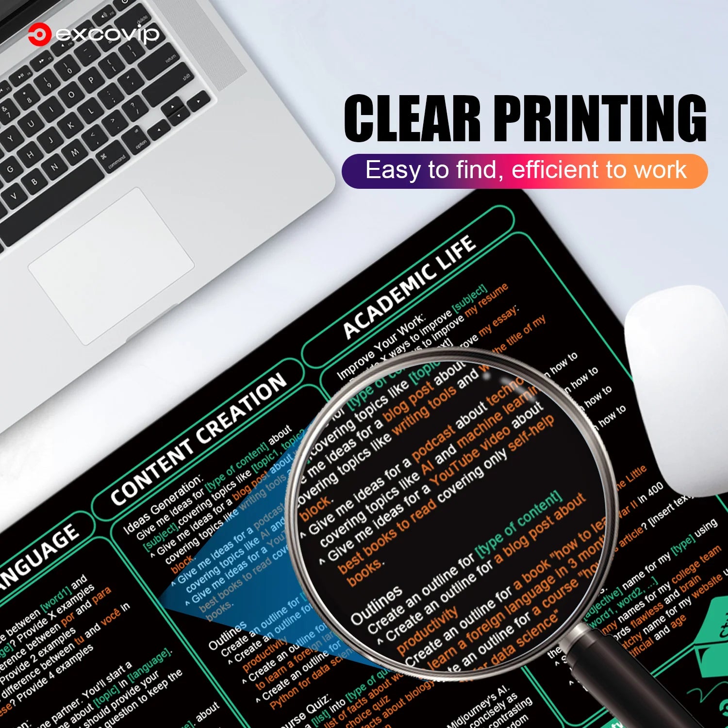 EXCO Non-Slip ChatGPT Desk Mat & Gaming Pad