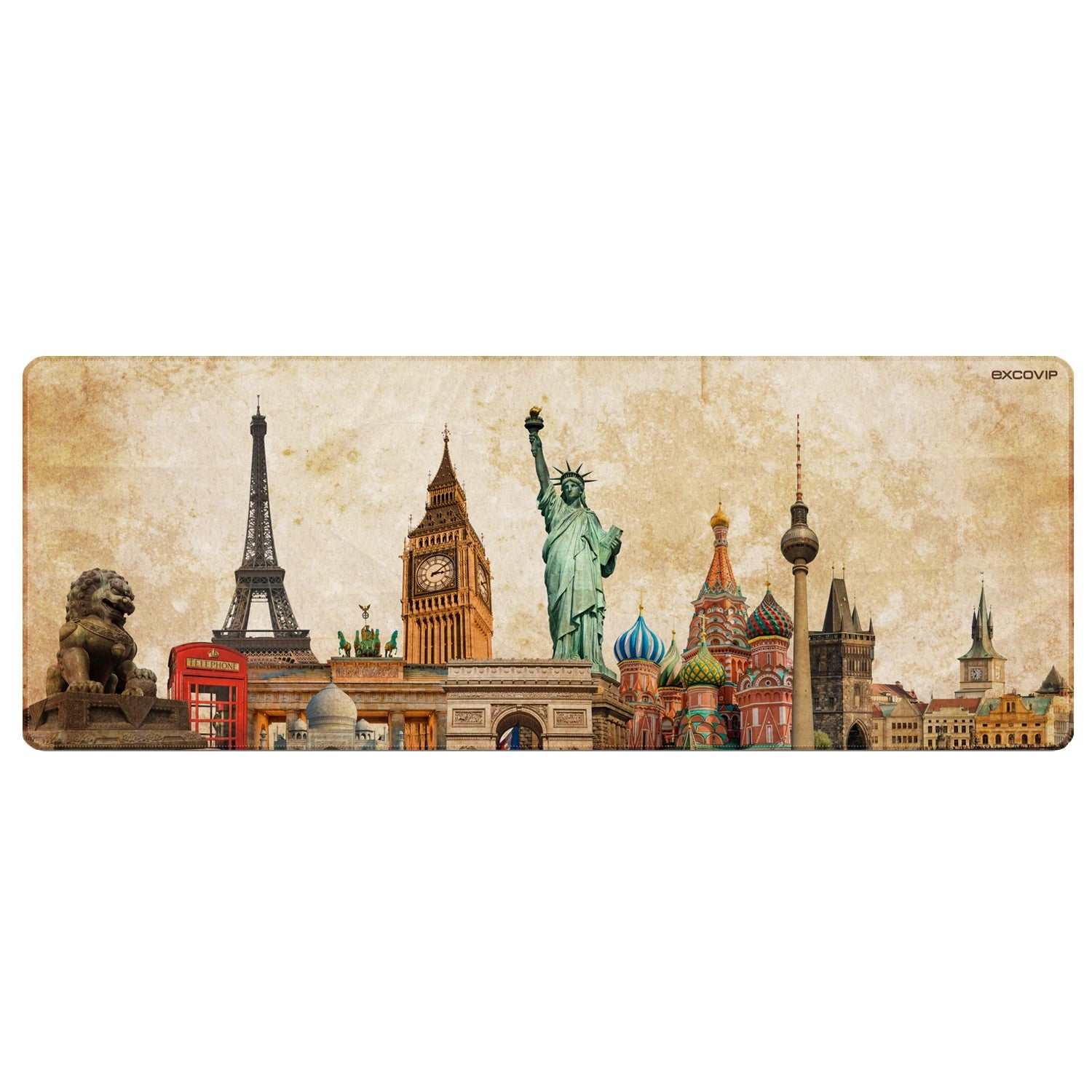 EXCO Non-Slip Landmark Desk Mat & Gaming Pad