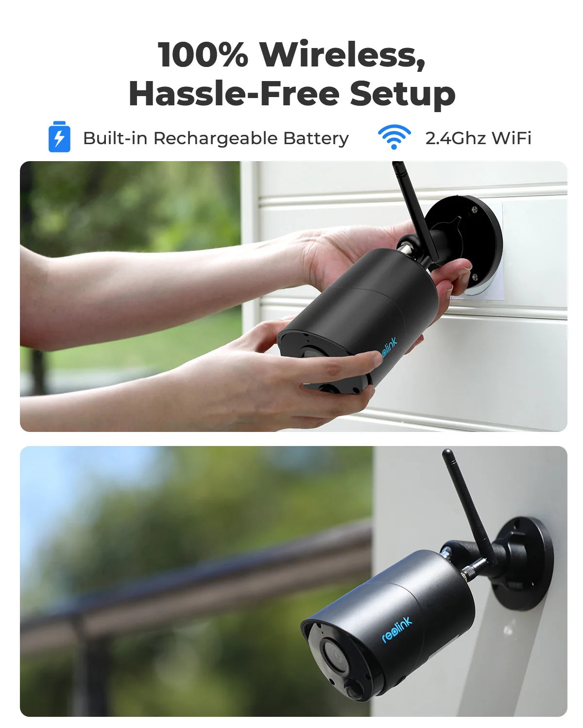 REOLINK Argus Series 3MP Solar Powered Smart Home Security Camera
