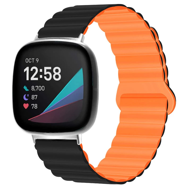 Magnetic Silicone Strap for Fitbit Sense 1 2 Watch