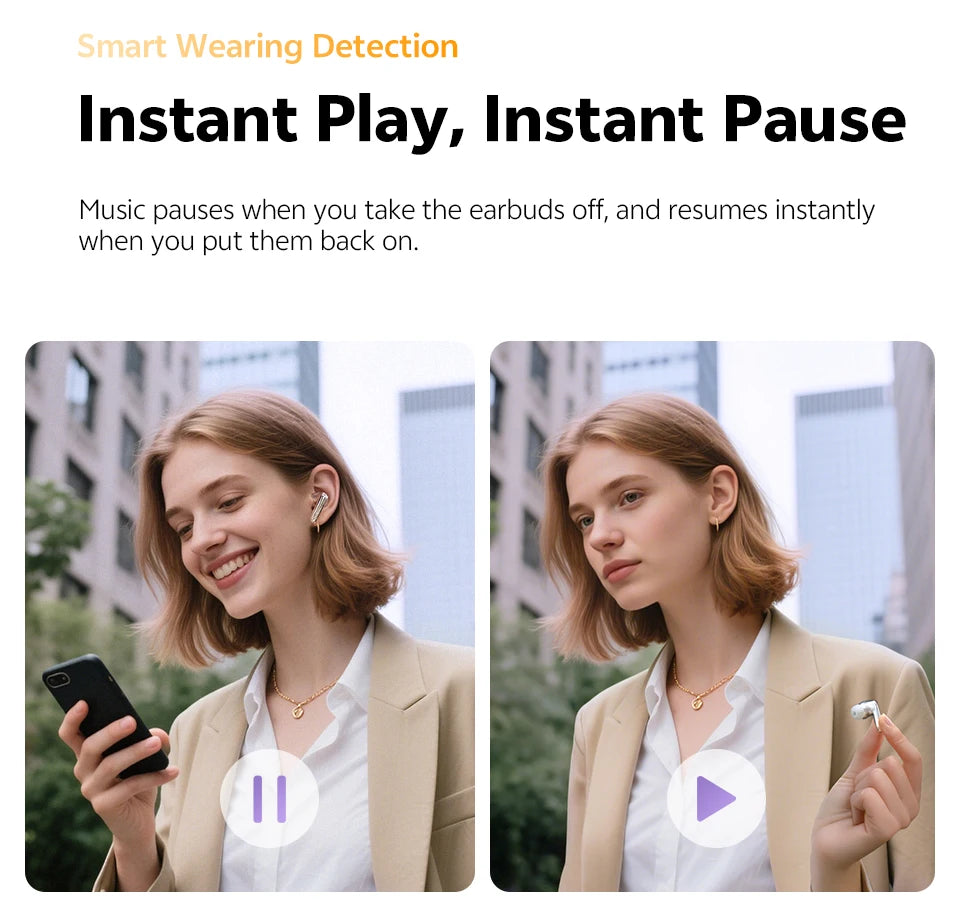 QCY MeloBuds N70 Adaptive Noise Cancelling Bluetooth Wireless Earphones