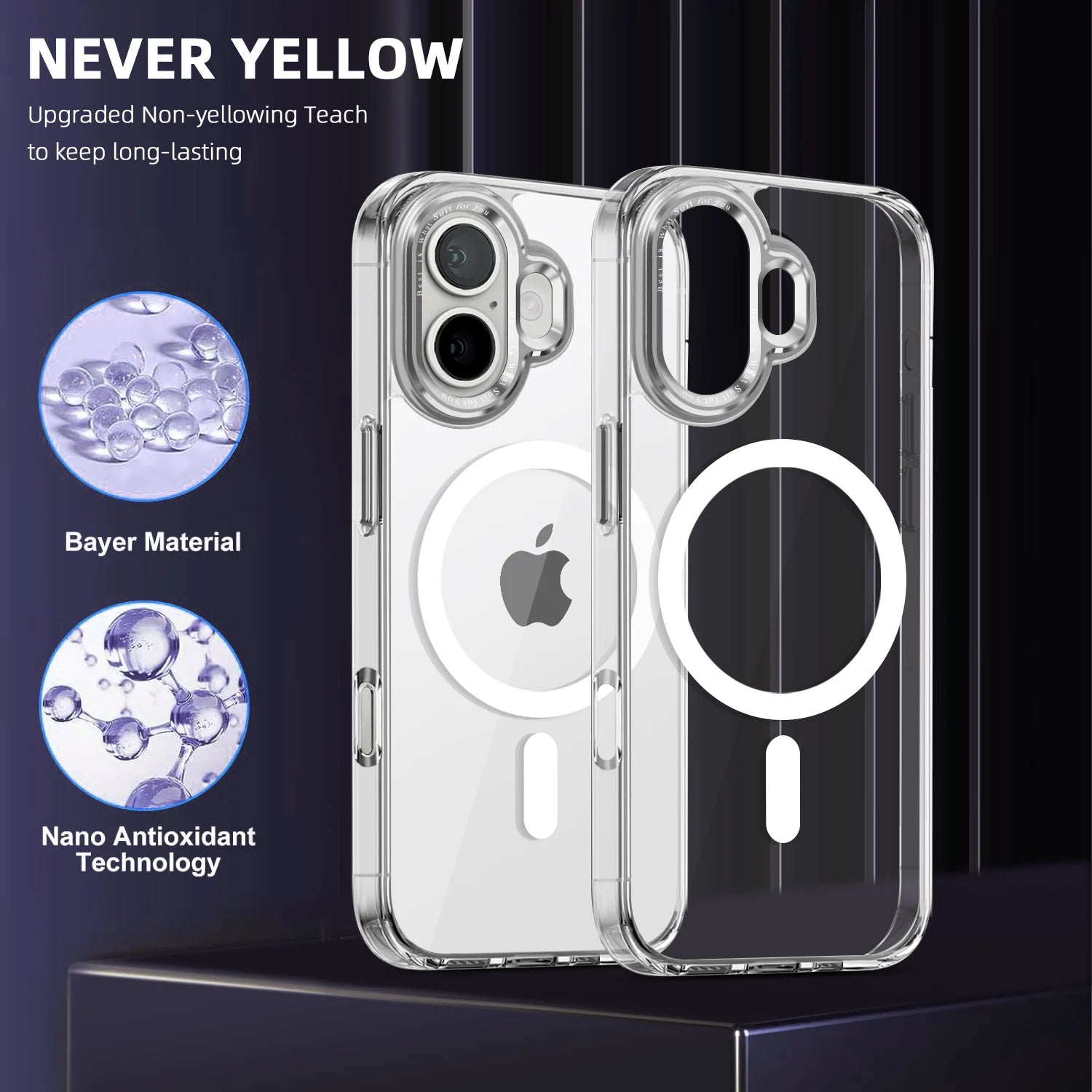 Translucent Magnetic Matte Case for Apple iPhone
