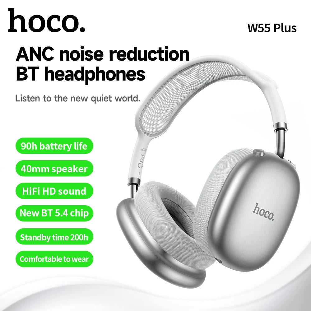 HOCO W55 Plus Noise Cancelling Bluetooth Wireless Headphones