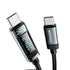 ESSAGER 240W Type-C to Type-C Fast Charging and Data Cable with Digital Display