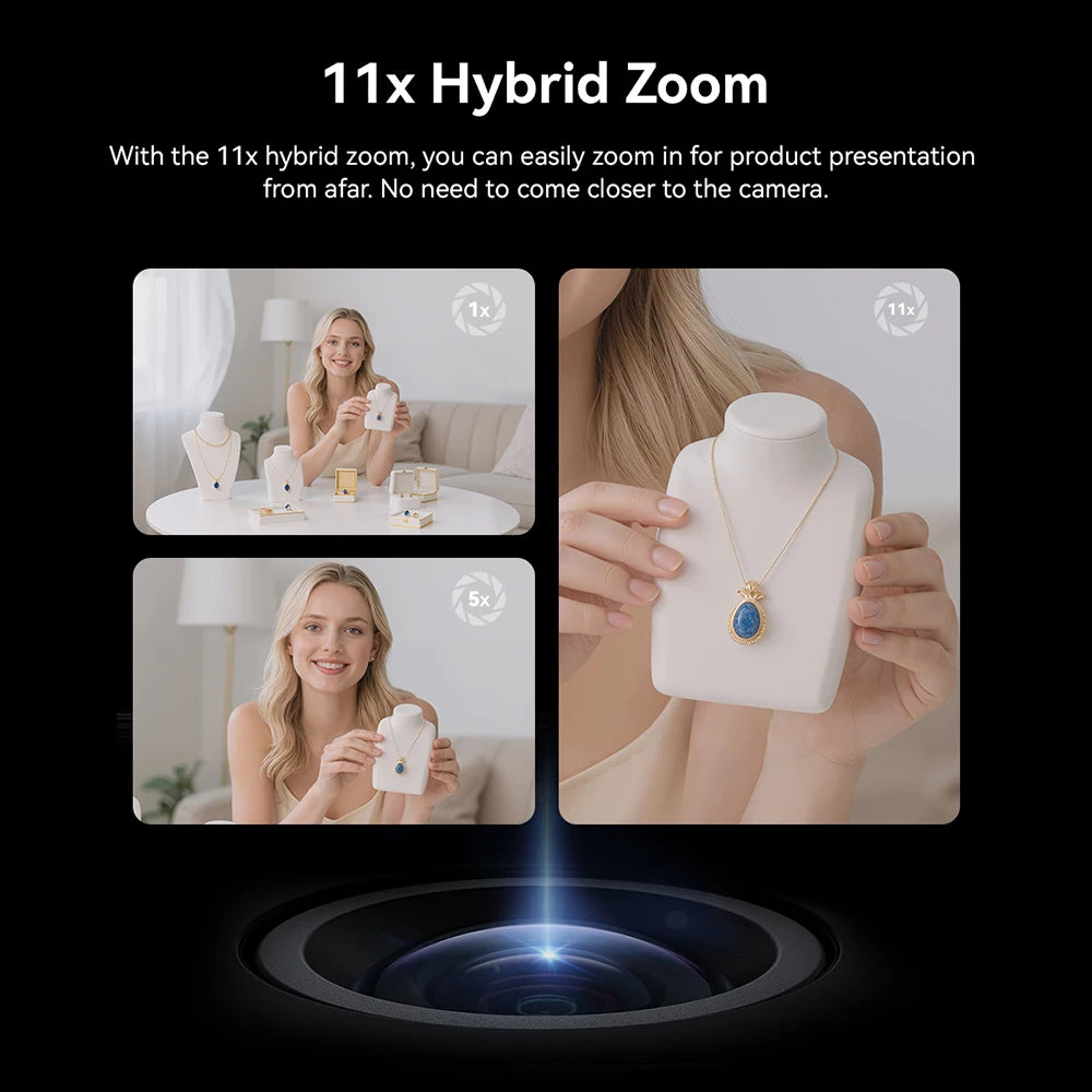 EMEET C60E 4K Dual Streaming Webcam with Tripod