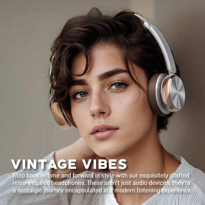 SANSUI DT11 ANC Retro Bluetooth Wireless Headphones