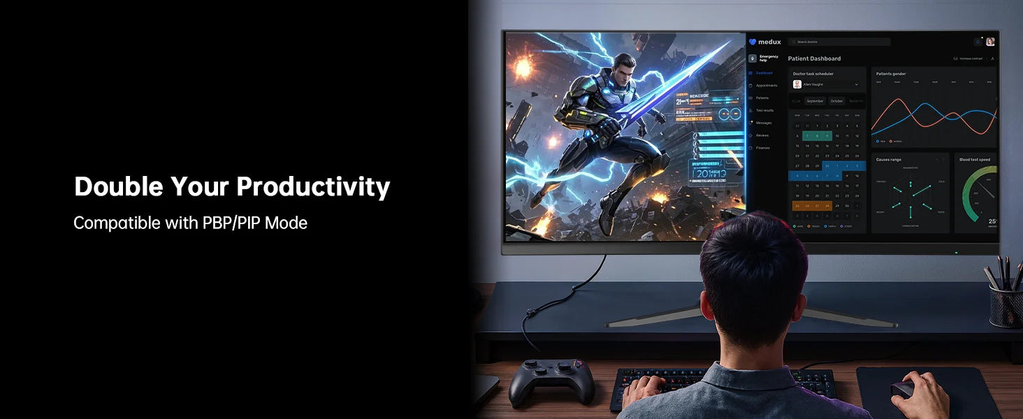 KTC 34" 180Hz UWQHD Curved Gaming Monitor - Black