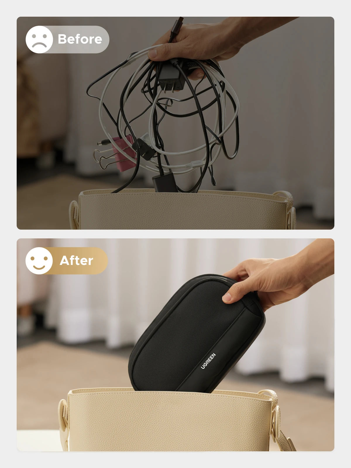 UGREEN Portable Tech Storage Travel Bag