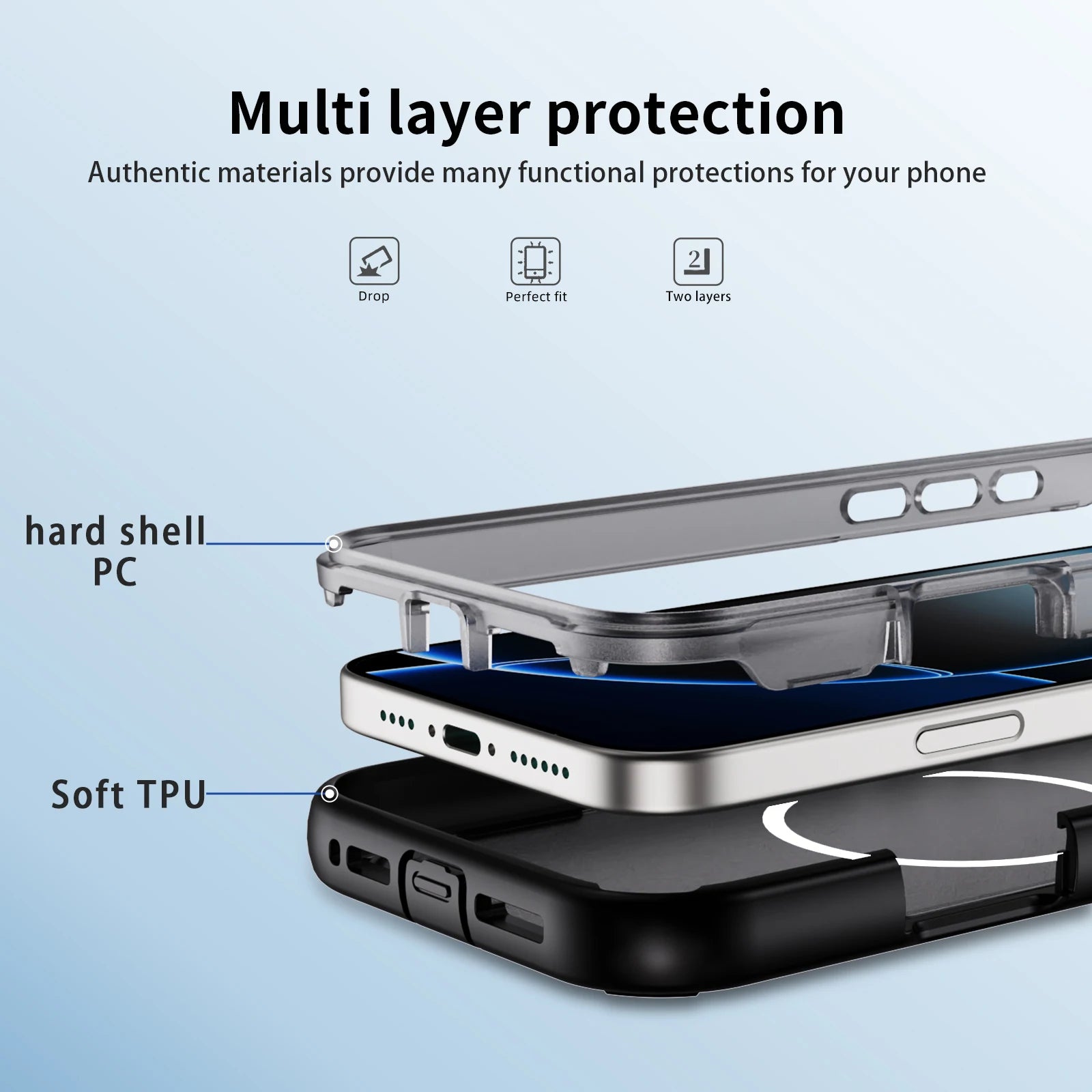 MagSafe Shockproof Rugged Armor Case for iPhone