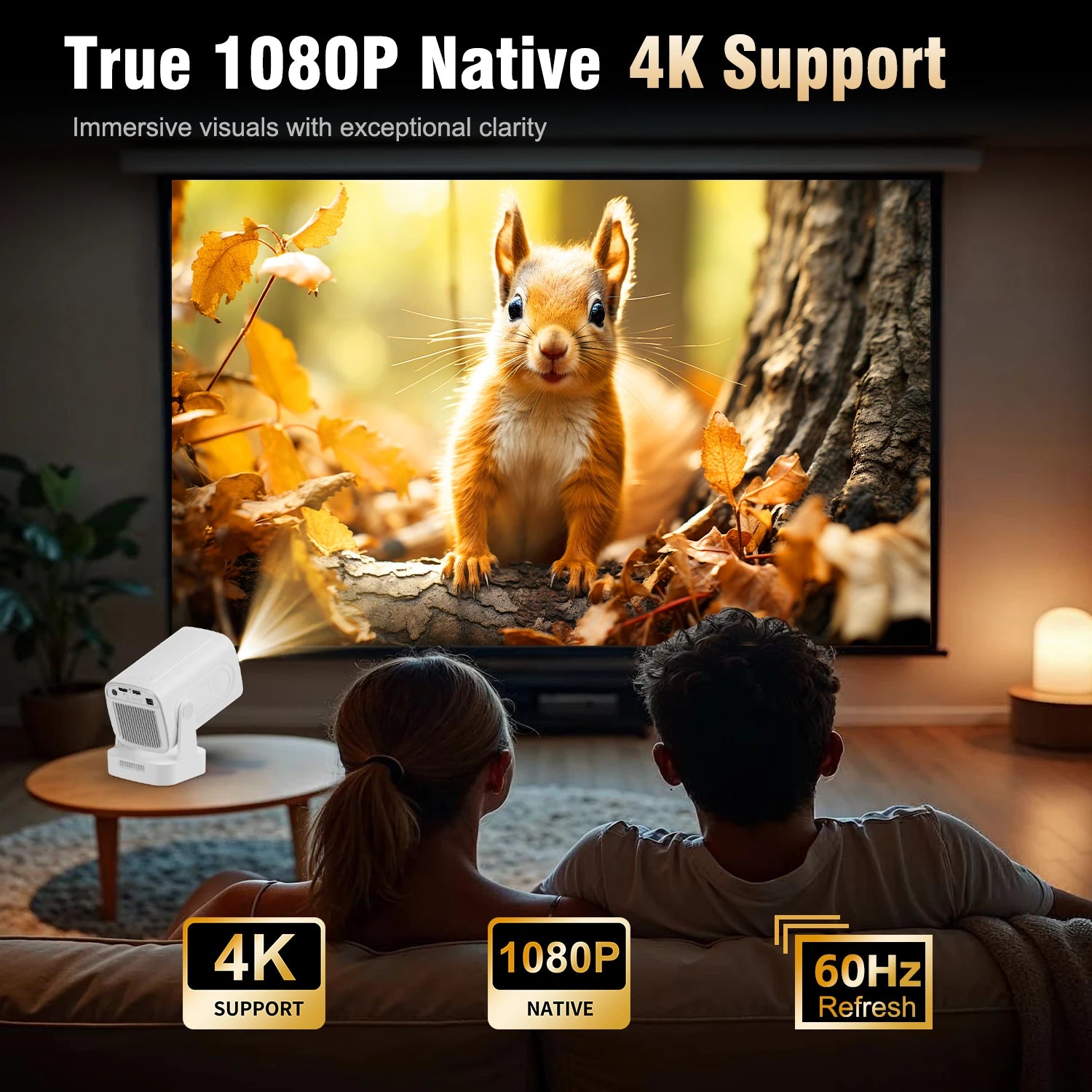 MAGCUBIC HY310 Portable Home Cinema Projector with Google Assistant