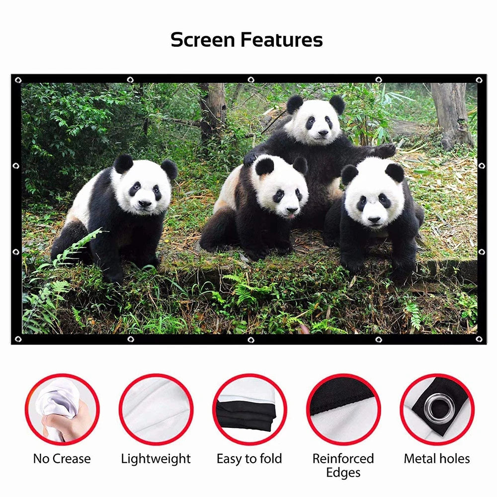 SALANGE PSB001 16:9 Matte White Portable Projector Screen
