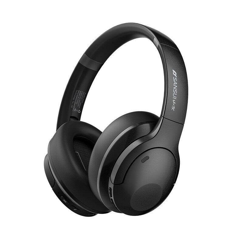 Black headphones with 'Samsung' branding on a white background