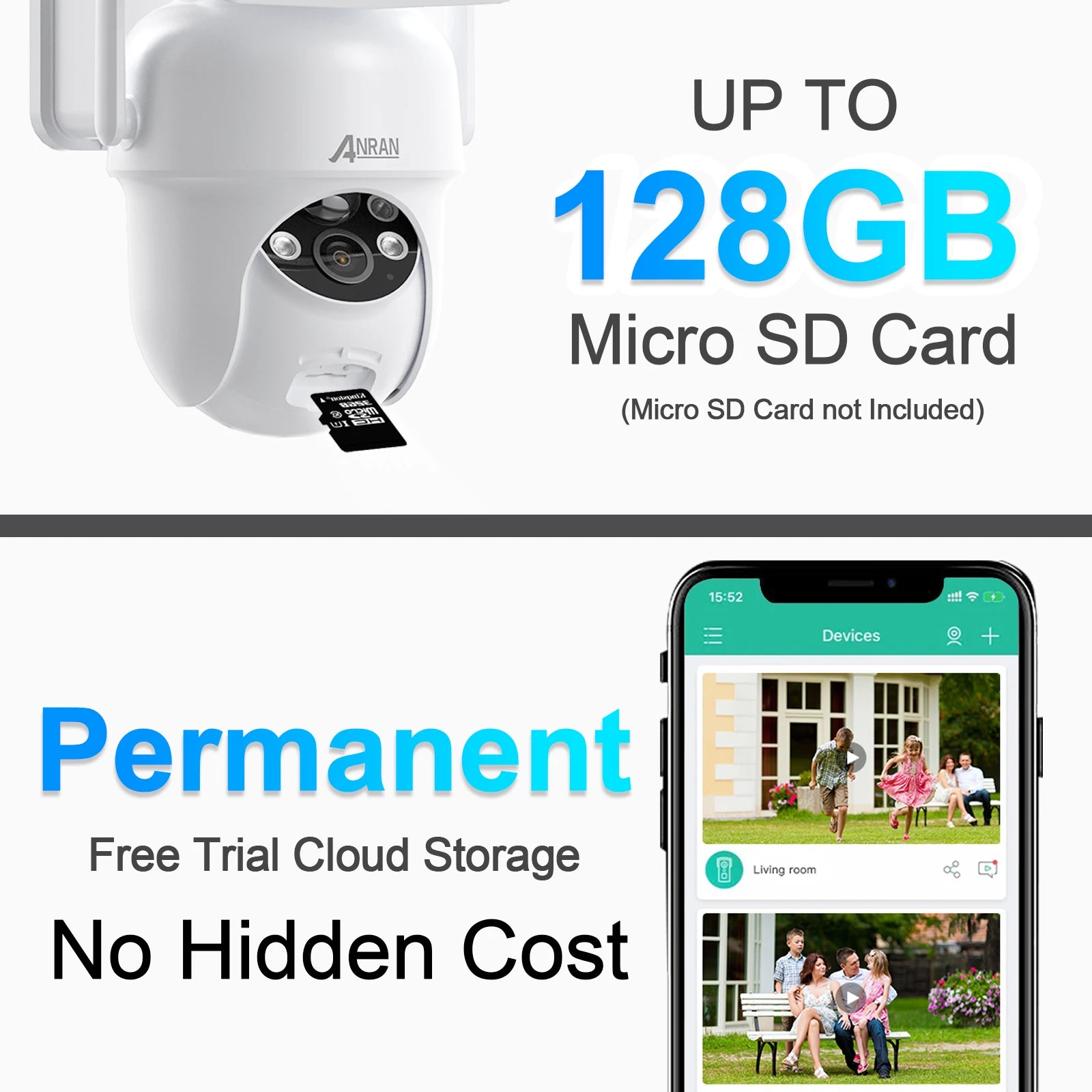 ANRAN 3MP/5MP Solar Powered Smart Home Security Camera