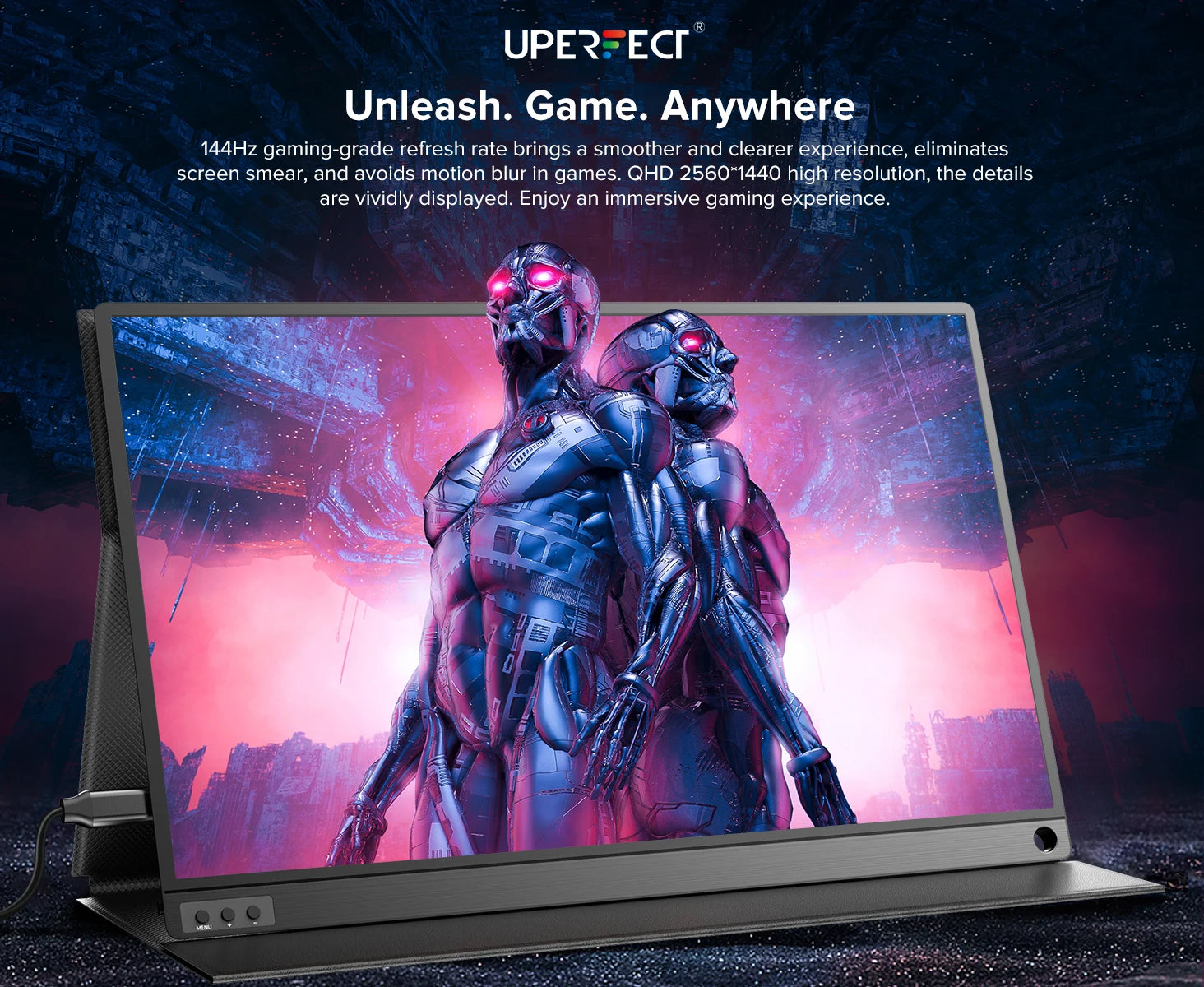 UPERFECT UGame J5 2K QHD 16.1" Portable Monitor with Integrated Stand