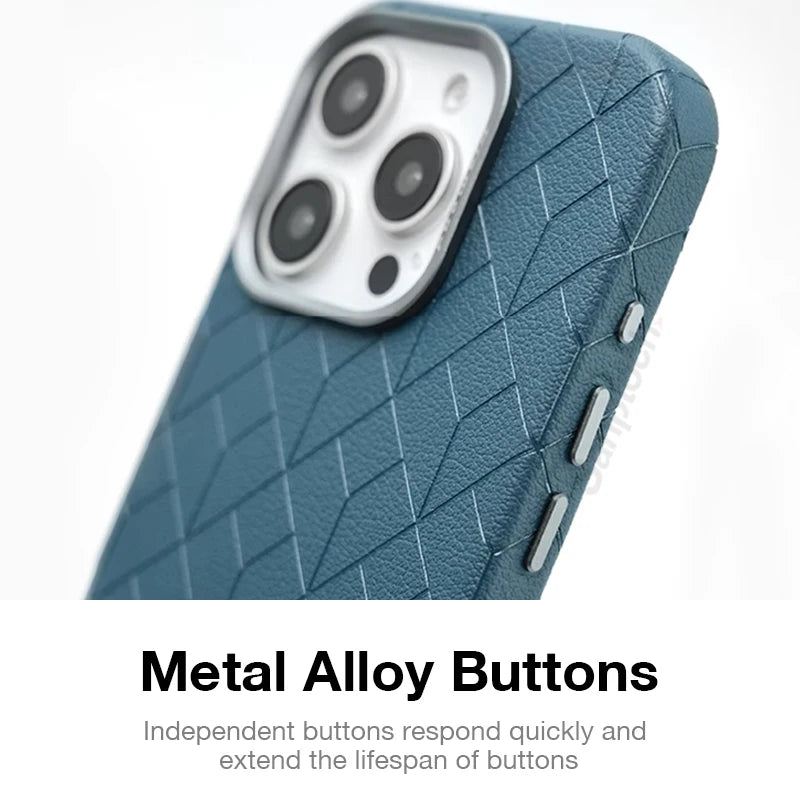 Patterned Leather MagSafe Case for Apple iPhone