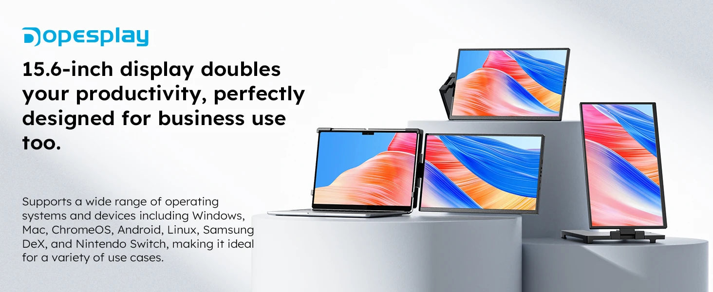 DOPESPLAY Full HD 15.6" IPS Portable Monitor and Laptop Screen Extender